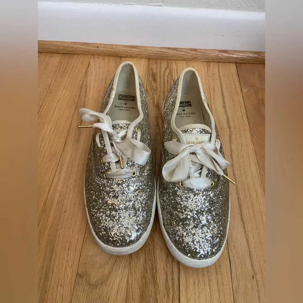 Keds x Kate Spade New York Champion Glitter Sneakers - 8.5 - Picture 7 of 14